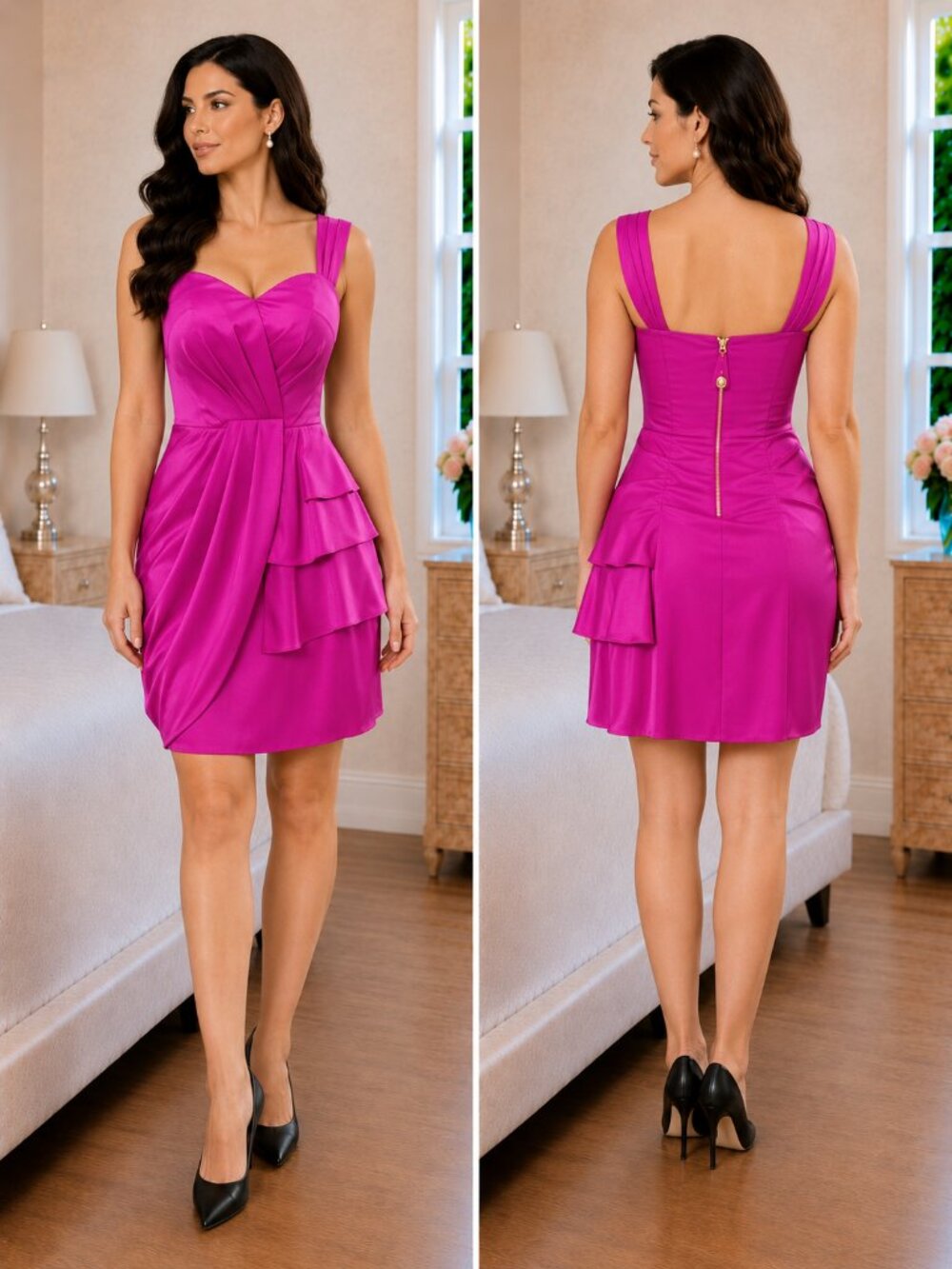 NWT Temperley London Magenta Silk Barbiecore Dress $730